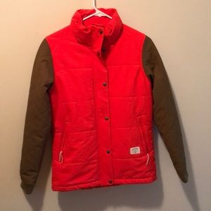 HOLDEN Women's KLARA Snow Jacket - TomatoeOrange/Olive - Small - like new